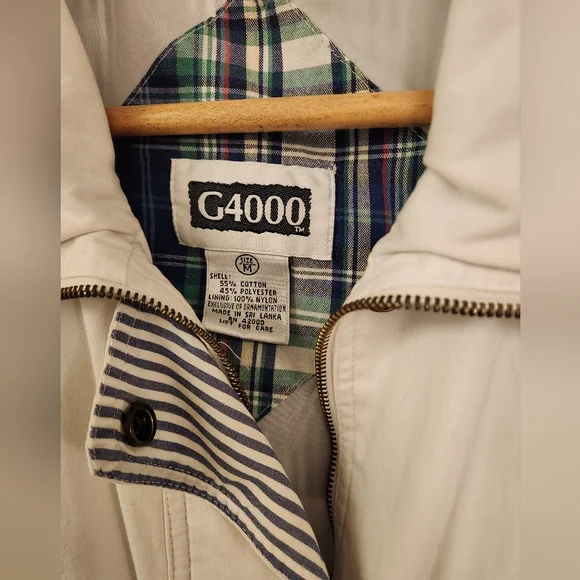 Vintage 80s Patchwork Plaid White Jacket - Picture 13 of 14